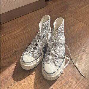 Converse Cream High-Top Sneakers